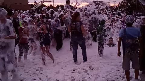 a foam party