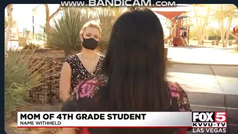 Las Vegas -Teacher taped masks to the faces of students.