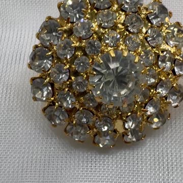 18KGP Crystal Post Earrings (1”). Made with Swarovski Crystal. Gift. Rare Find