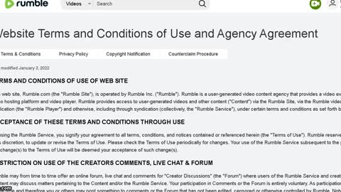 Rumble are not protecting Video makers
