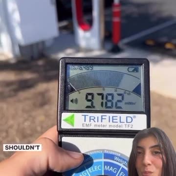 EMF Reading At EV Car Charging Station Off The Charts