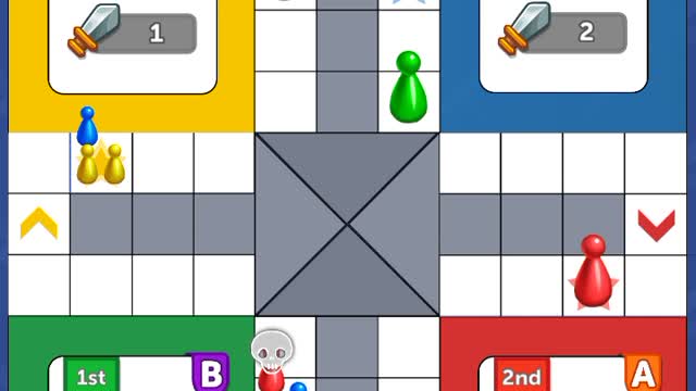 Playing in rush mode 2 vs 2 tournament in the game ludo club data (25/05/2022).