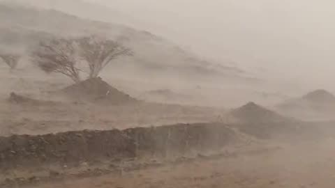 Saudi Arabia: The desert turned literally into a sea near Mecca