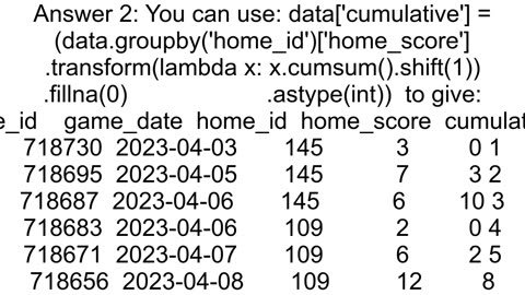 Cumulative sum with offset