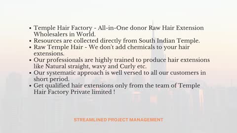 Corporate Video of Temple Hair Factory | 100% Raw South Indian temple hair Wholesalers and Exporters