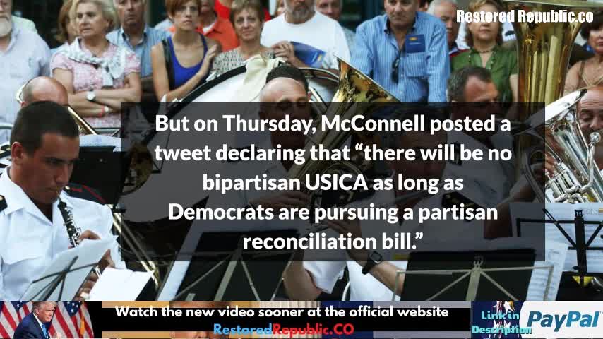 McConnell Vows GOP Opposition to China Competition Bill if Democrats Continue Pursuing Economic Plan