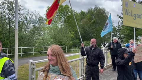 Wolgast - Der Demonstrationszug zur und über die Wolgaster Brücke 28-05-2022