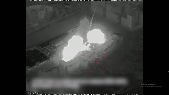 Russian Airstrike on an MRLS ammunitions warehouse in Kiev Mall