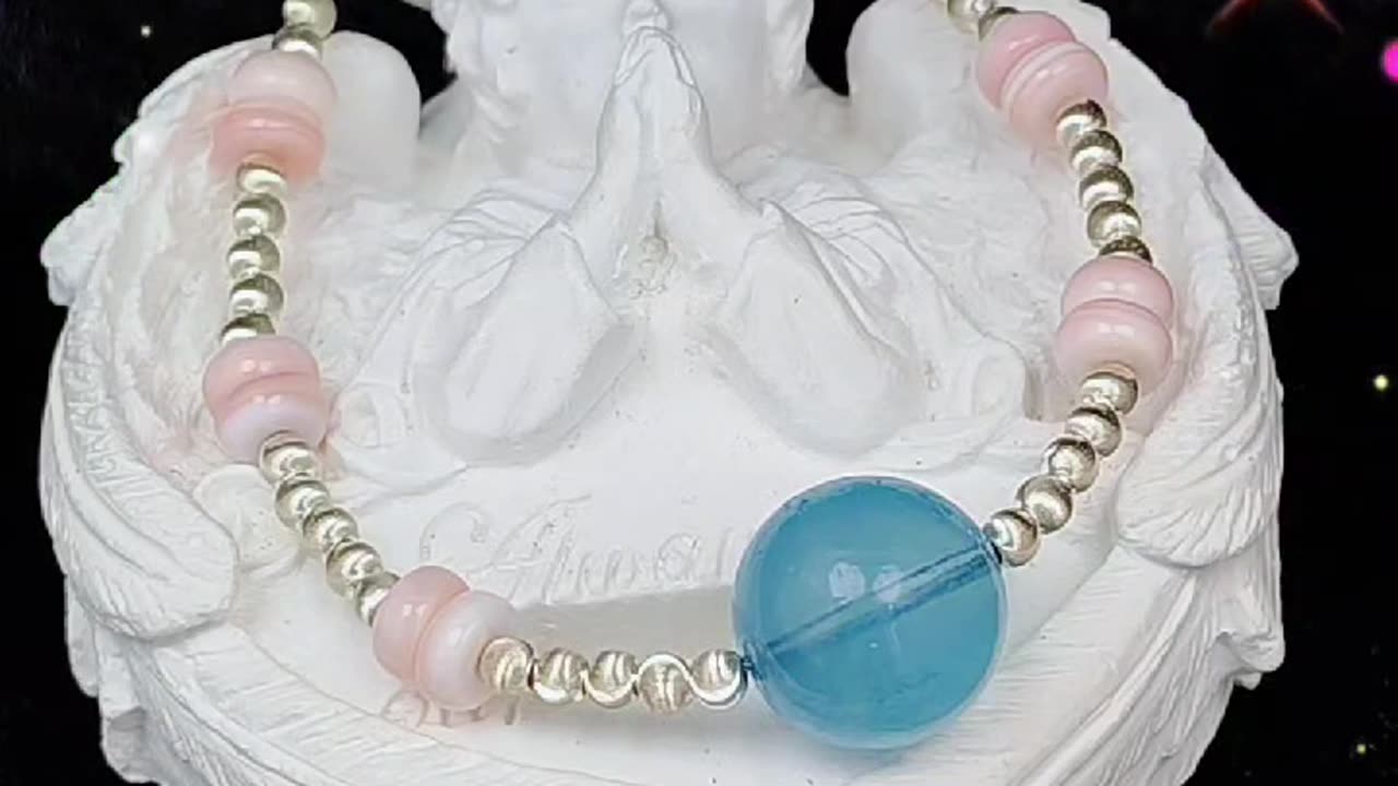 GN-20240930-05 exquisite Milky Blue Aquamarines 925 Silver pink opal Jewelry Original Jewelry