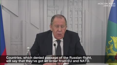 Lavrov: Closing airspace to block plane 'unprecedented'