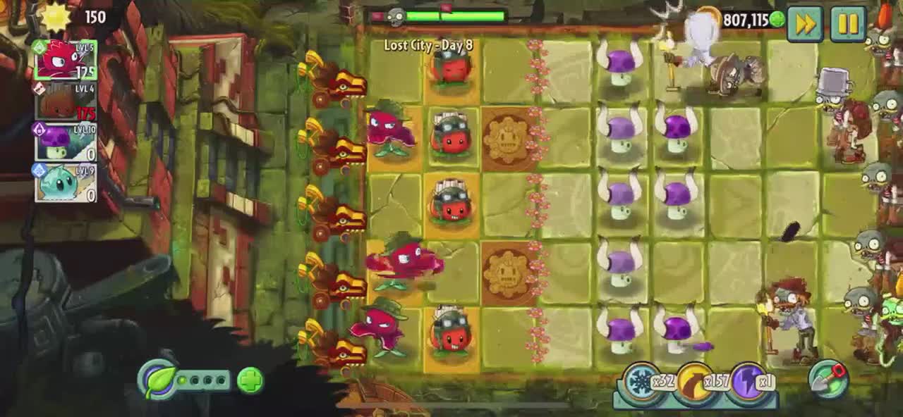 Plants vs Zombies 2 Lost City - Day 8