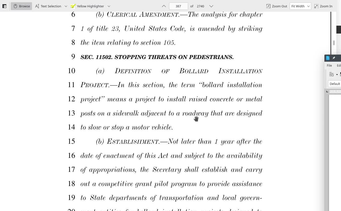 HR3684 Infrastructure Bill 10 pages in 5 minutes pp 381 to 390