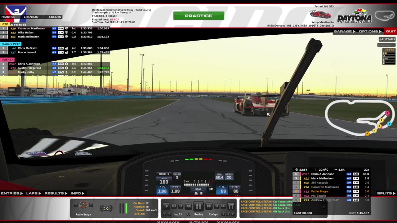 iRacing in Daytona