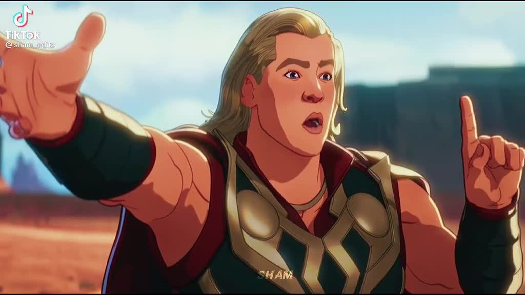 Thor summoning mjonir and stormbreaker with captain marverl what if and avengers endgame