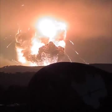 Huge explosion of a munitions depot near Tartus Syria After Israeli airstrike