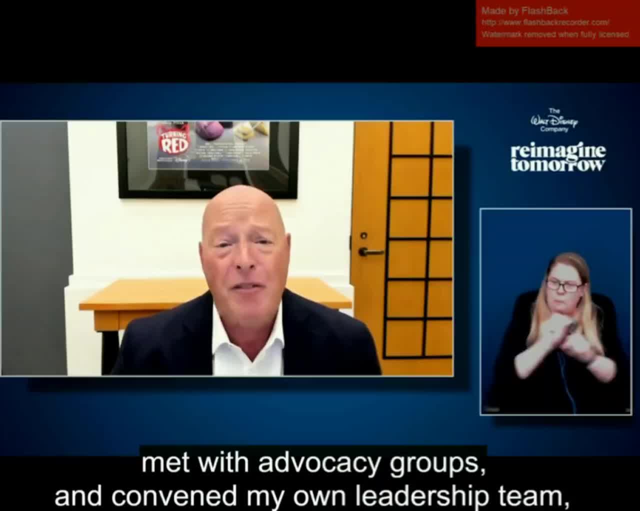 Disney CEO Bob Chapek grovels and pledges to "be a better ally for the LGBTQ+ community."