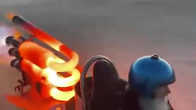 Grandpa lights up powerfully