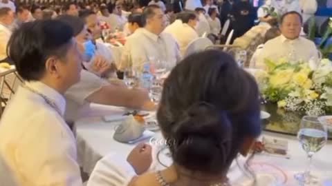 HAPPY DINNER WITH PRESIDENT AND VICE PRESIDENT.