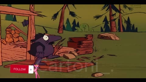 pink panther cartoon funny video...winter season and very hungry