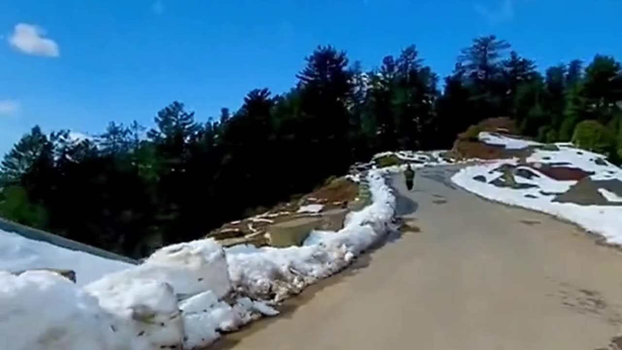 Snowfall on the Mountain of Azad Kashmir Valley Pakistan