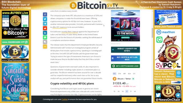 SirToshi's News: 401(k) CoreCoin Considerations