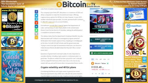 SirToshi's News: 401(k) CoreCoin Considerations