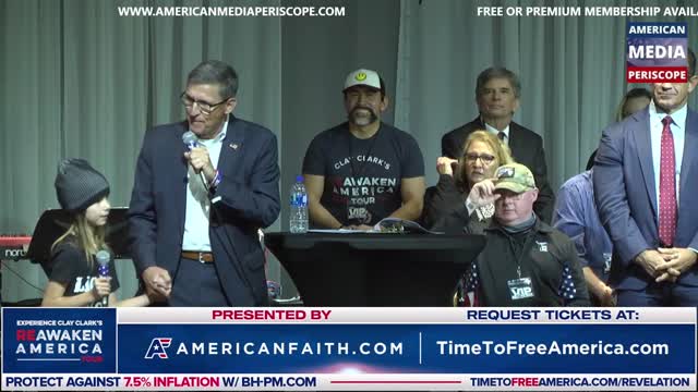 Canton, Ohio, Re-Awaken America Freedom Conference Speaker - Fionna and General Michael Flynn