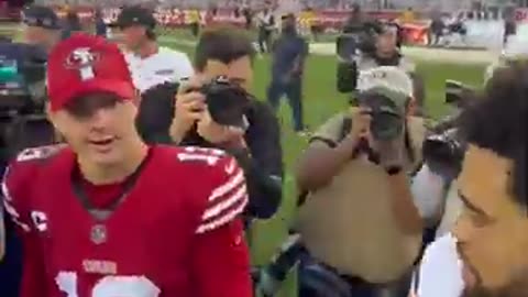 Brock Purdy and Caleb Williams post game vs 49ers