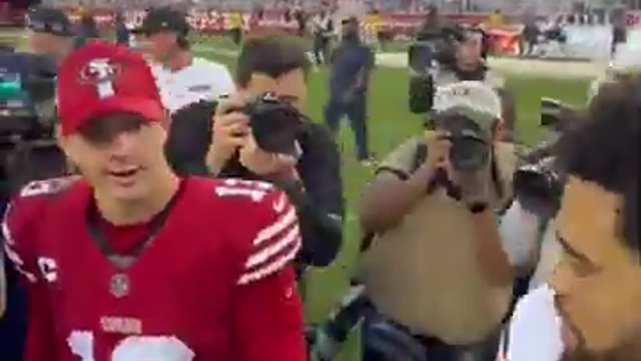 Brock Purdy and Caleb Williams post game vs 49ers