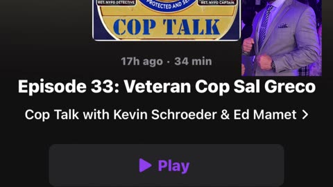 Cop Talk Podcast with Joe Diamond & Ed Mamet episode 33 with guest Sal Greco