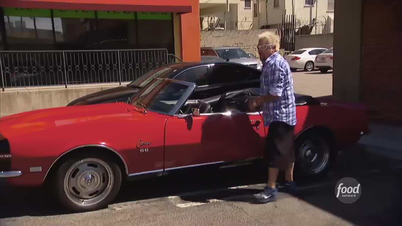 72_Guy Fieri Eats Drunken Chicken at Biergarten LA Diners, Drive-Ins and Dives Food Network