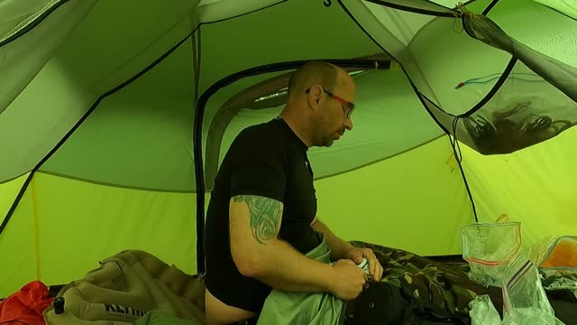 Inside the Naturehike cloudpeak 2. Blooper.gopro Dartmoor