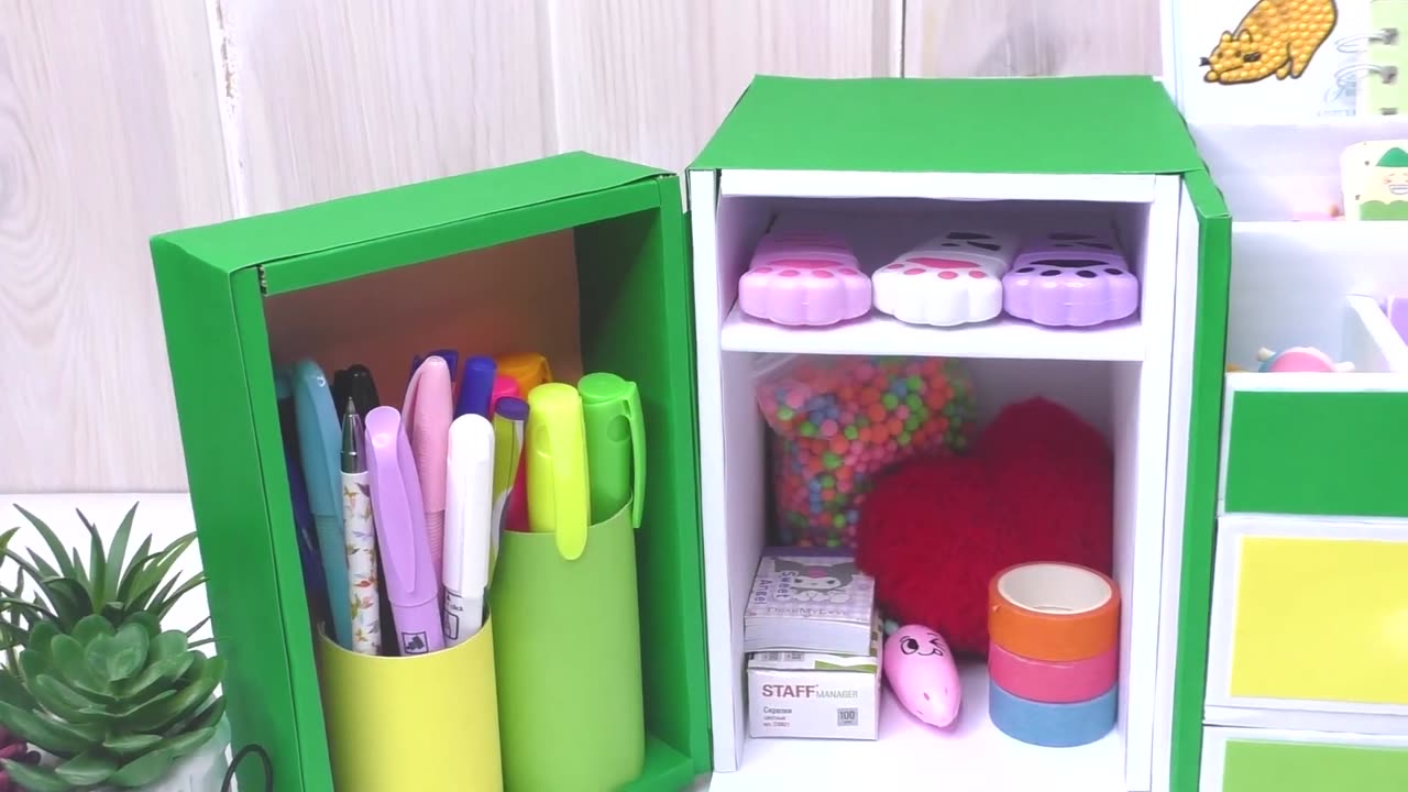 Amazing cardboard ideas II How to make cute organiser Cactus at home