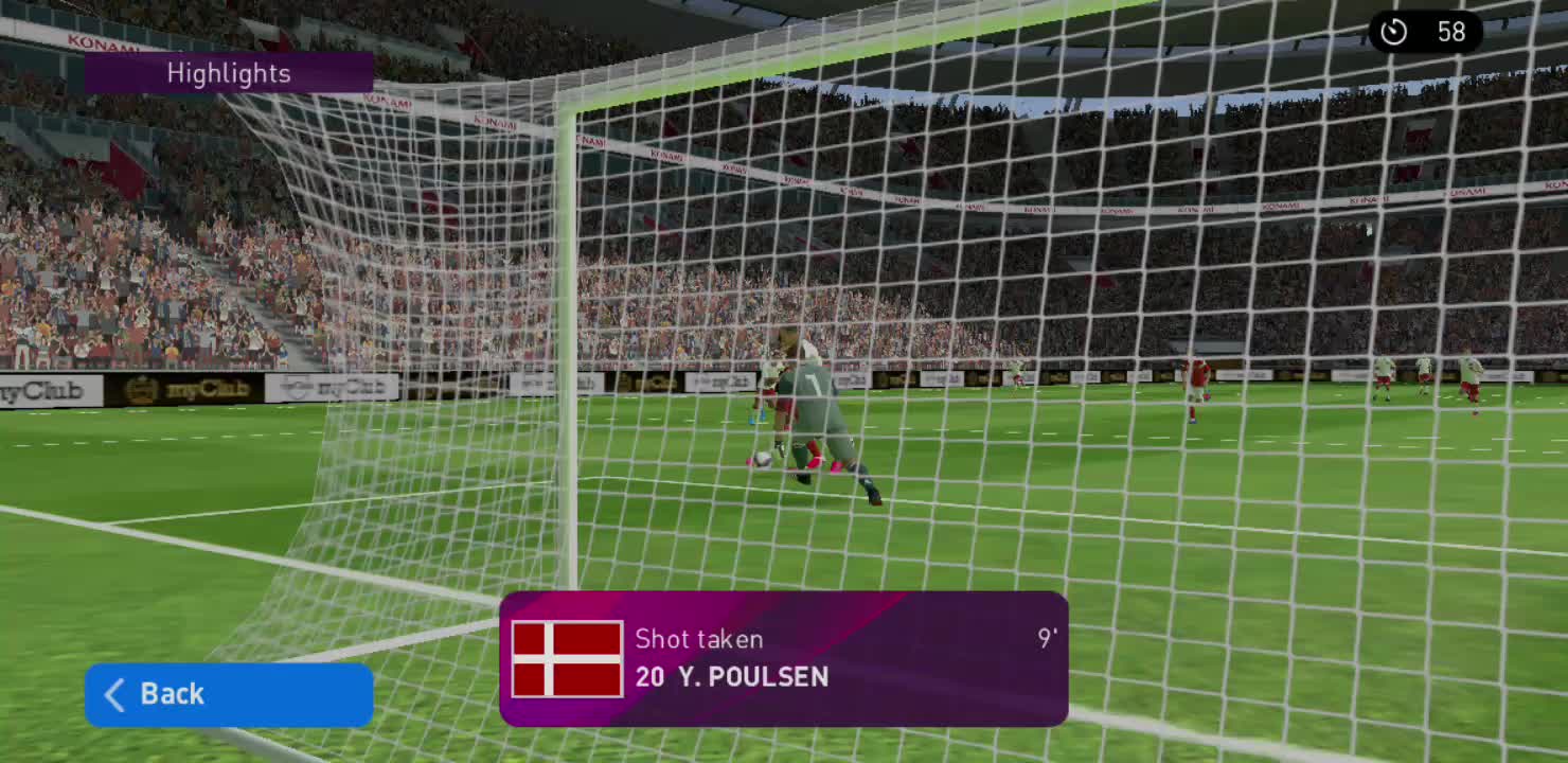 Pes 20 outside the box goal