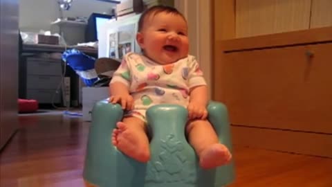 Baby cute laughing video