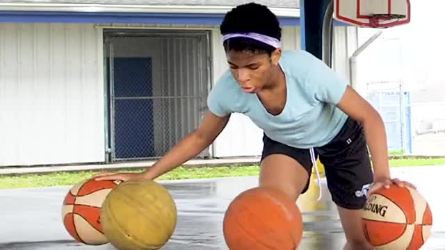 Most basketballs dribbles simultaneously: 6 by Zaila Avant-Garde