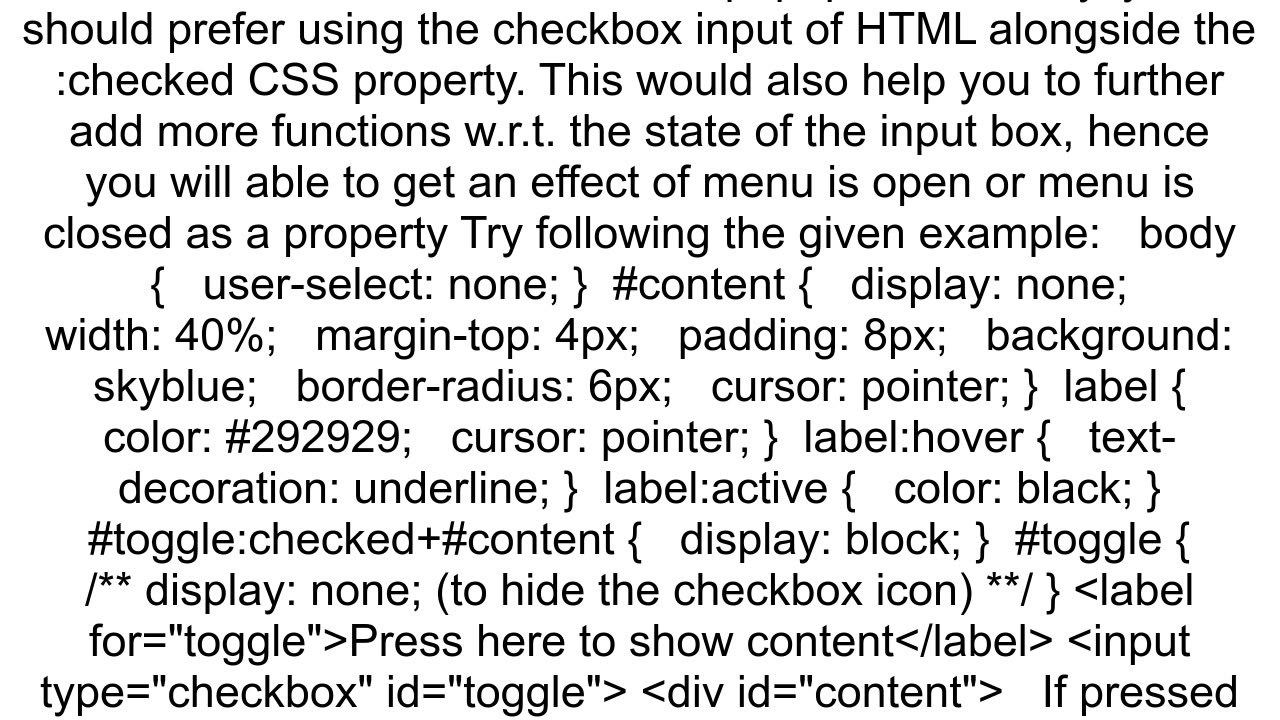 How to make in a single page a menu that opens other contents