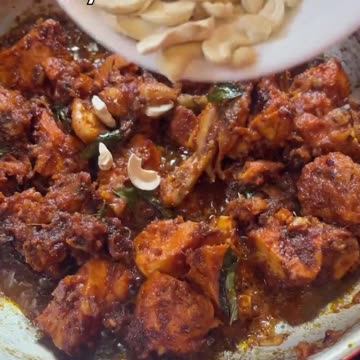 "Fiery Flavors: Indulge in Delightful Spicy Kaju Chicken Roast"