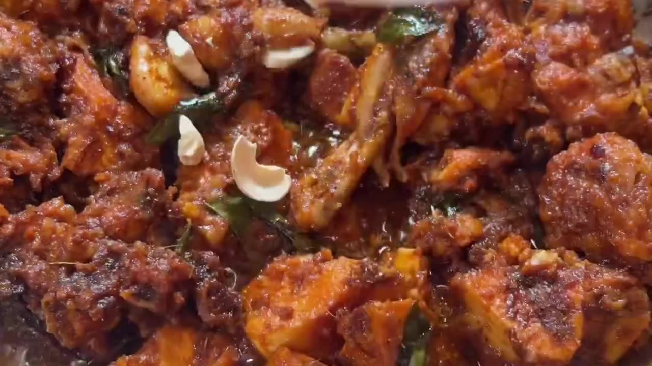 "Fiery Flavors: Indulge in Delightful Spicy Kaju Chicken Roast"