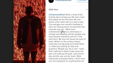 'Chris Brown Is Crying Out Against The Illuminati? Admits he heard God for the first time!' - 2015