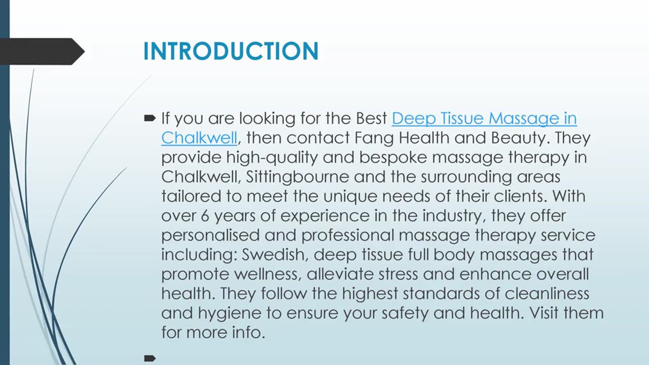 Get The Best Deep Tissue Massage in Chalkwell.