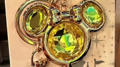 Disney Parks Mickey Mouse August Peridot Faux Birthstone Keychain #shorts