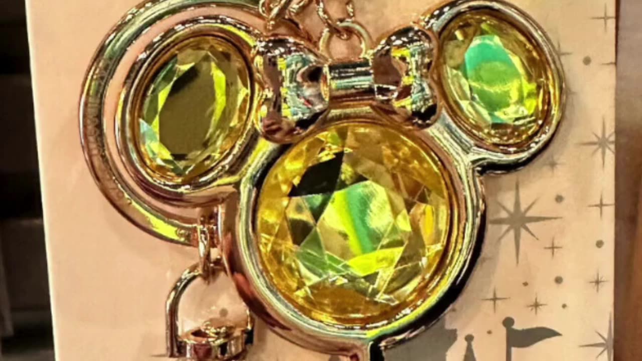 Disney Parks Mickey Mouse August Peridot Faux Birthstone Keychain #shorts