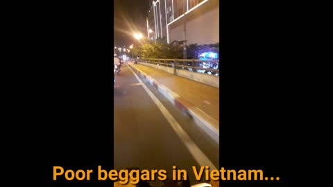 Poor beggars in vietnam