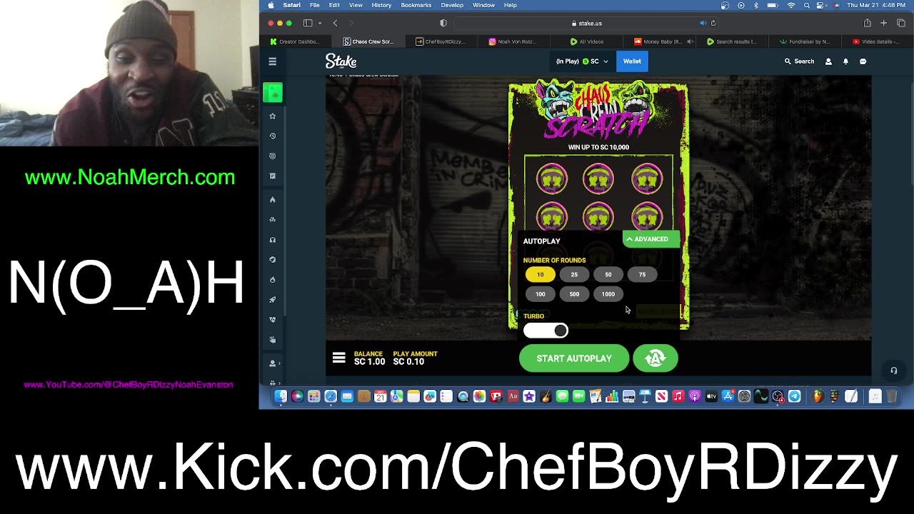 Chef Boy R Dizzy VLOG: @KickStreaming (O_o) #March #21 #2024 (O_o) www.Kick.com/ChefBoyRDizzy