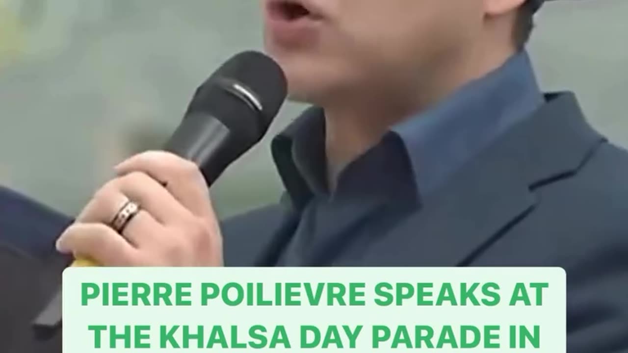 pierre POILIEVRE speaks at the khalsa day parade in Toronto