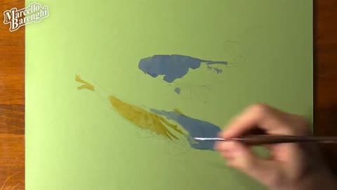 fill the handle with color and use the spray to paint on the paper