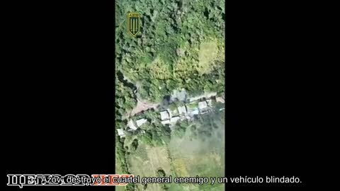 "Azov" destruyó el cuartel general enemigo y un vehículo blindado.