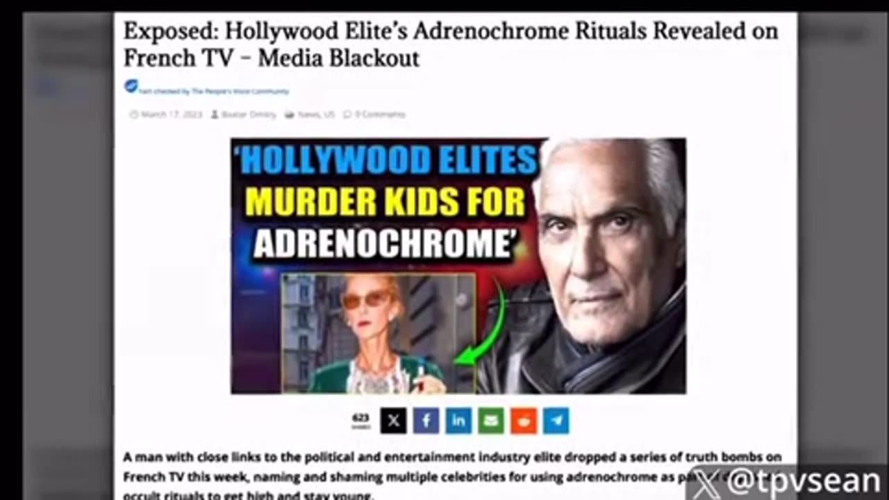 Pedos, Adrenochrome, Organ Harvesting ..