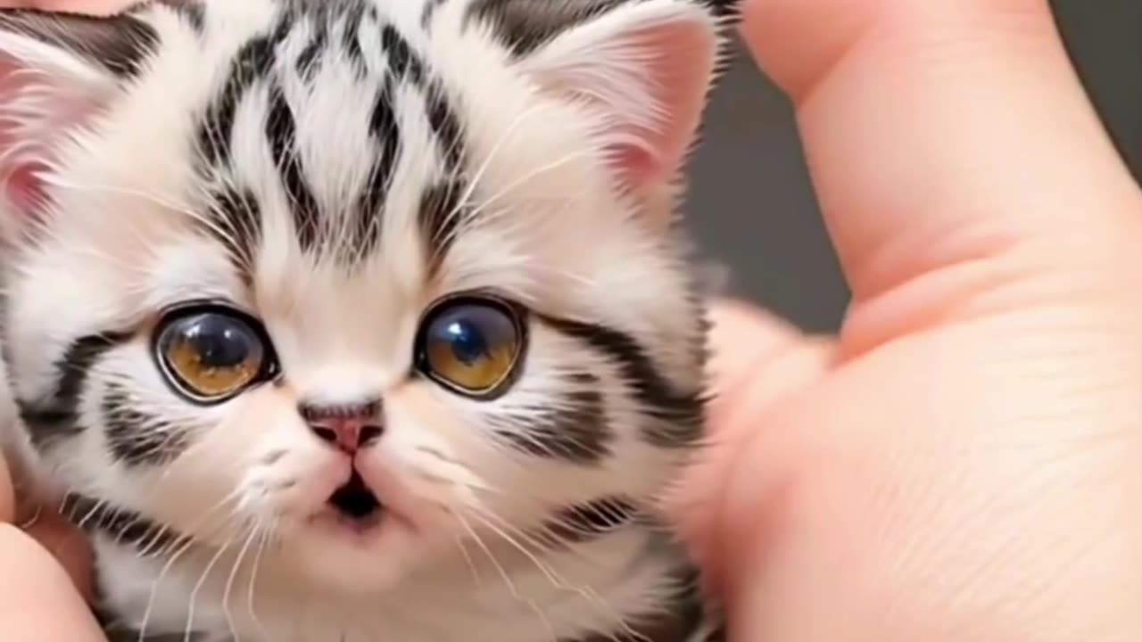 Cute baby cat playing with my mom.🤨😺🤔